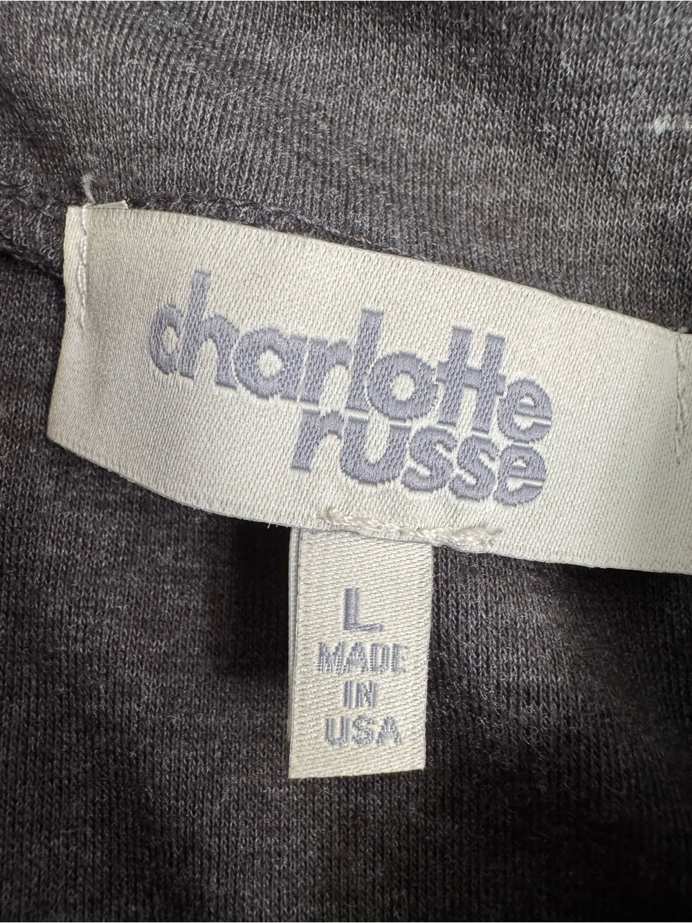 Charlotte Russe Dark Charcoal Mini Skirt Size Large - Picture 2 of 3